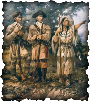 Sacagawea, Lewis, and Clark